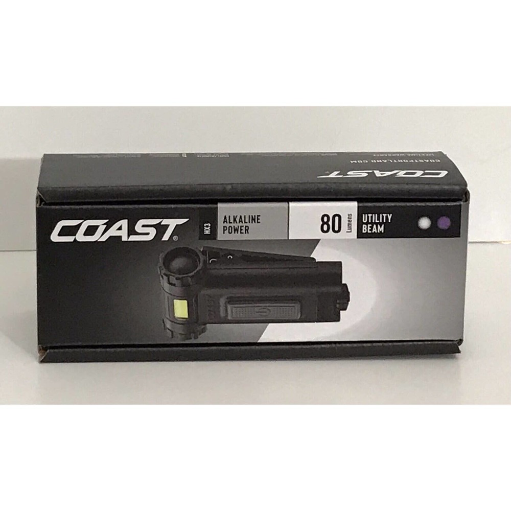 Coast HX3 Cliplight 80 Lumens 13m Beam Distance Dual Color Dust Resistance